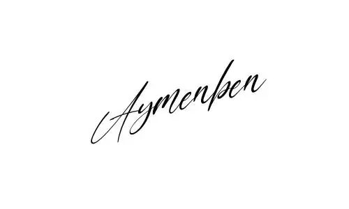 Aymenben name signature