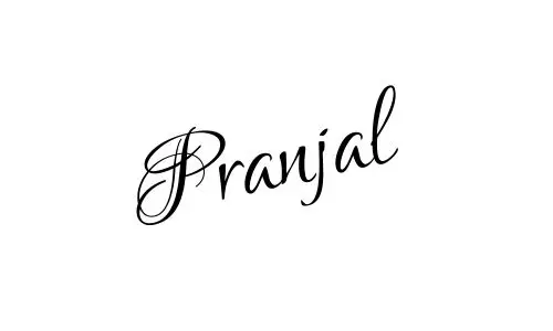 Pranjal name signature